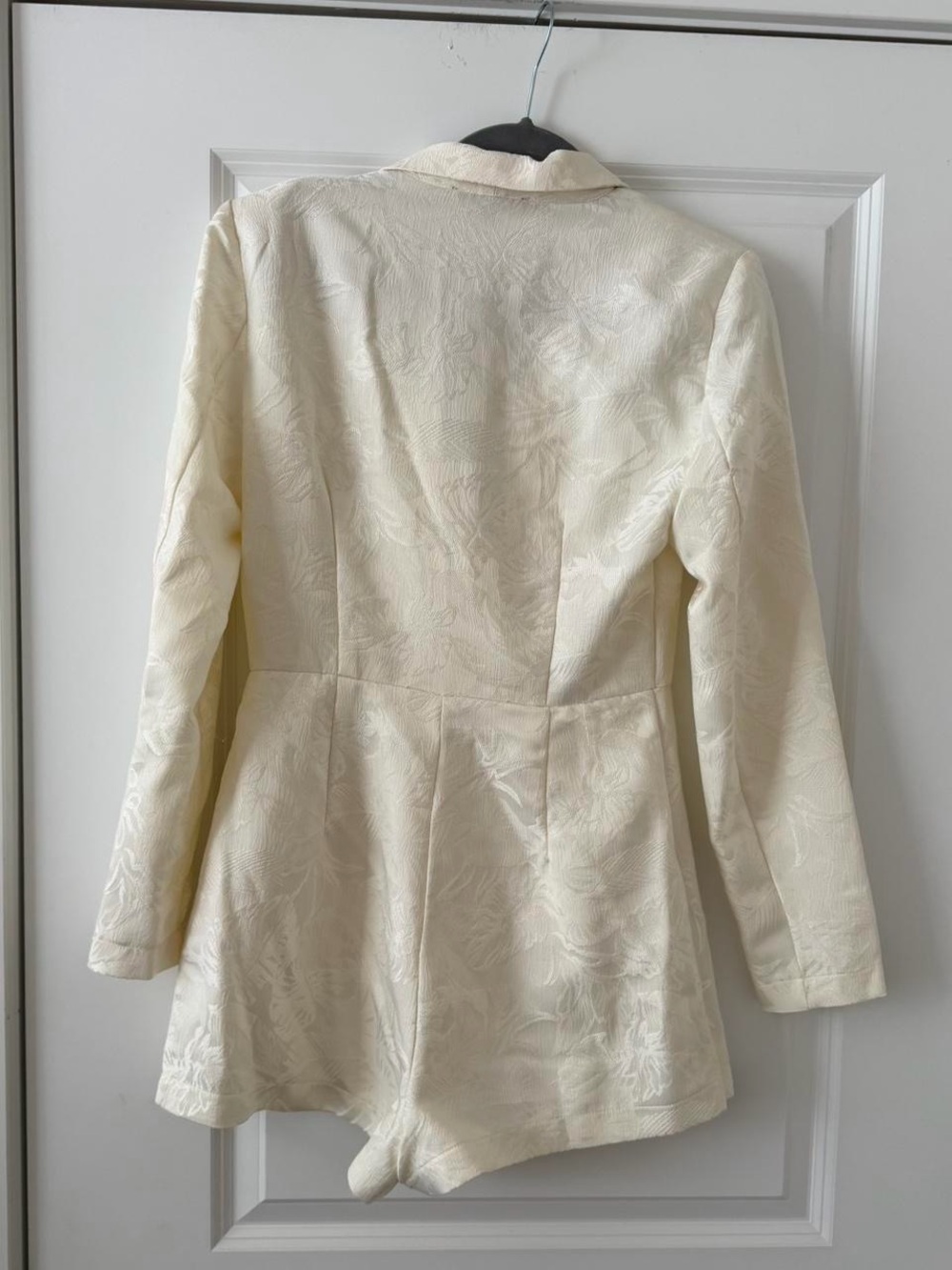 Textured Double-Breasted Blazer Romper - Picture 4 of 4